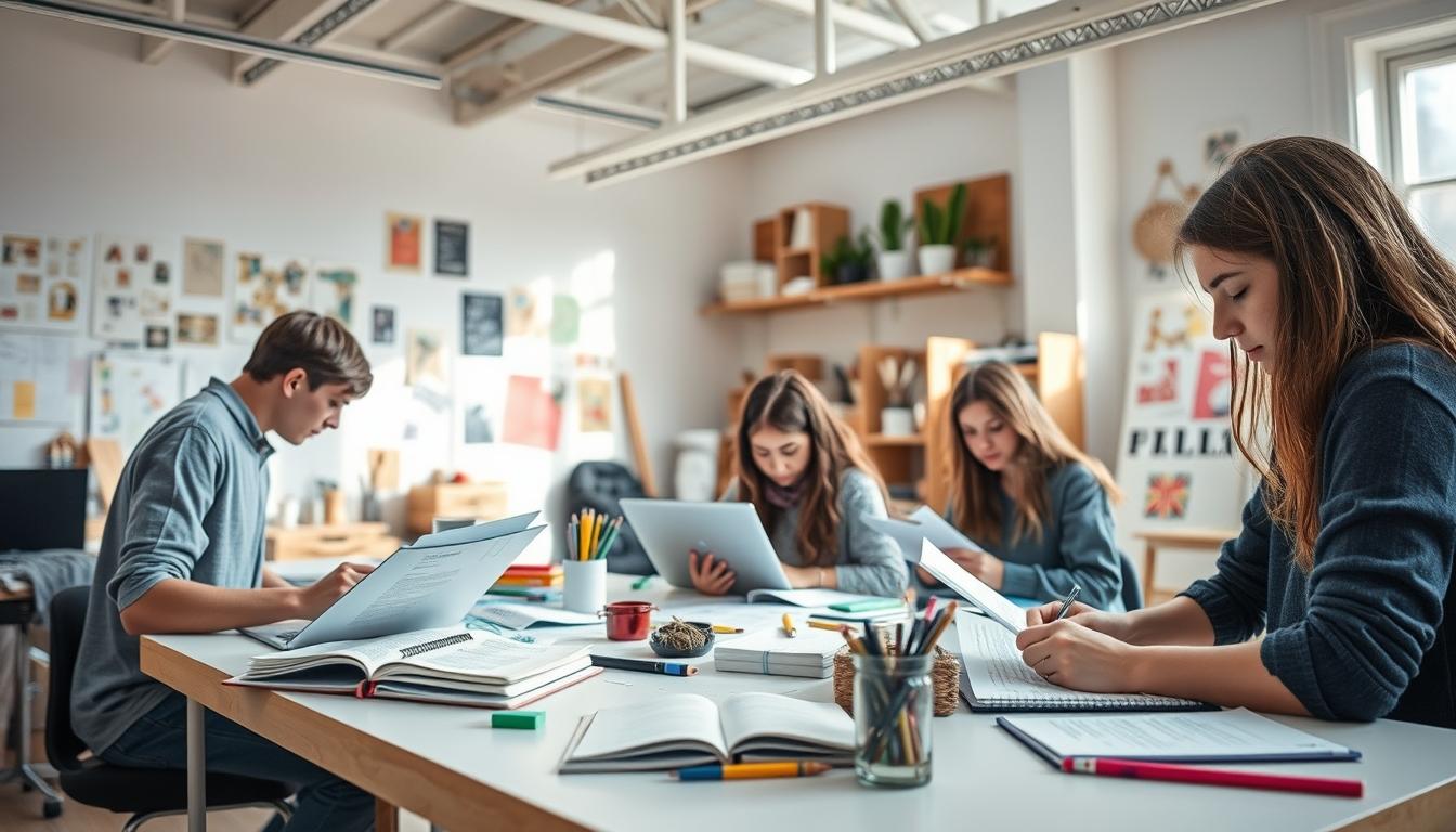 Student using online courses for flexible education